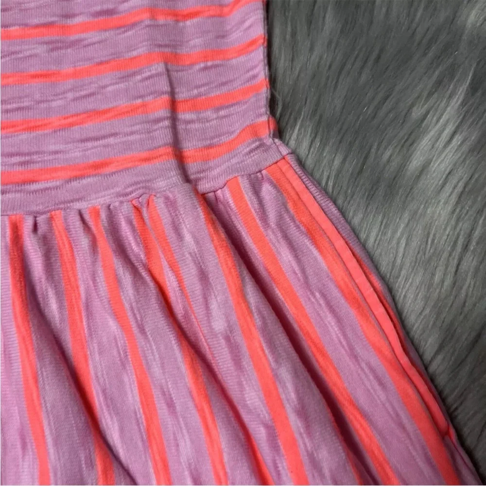 Cat & Jack Pink Neon Striped Dress Large 10/12